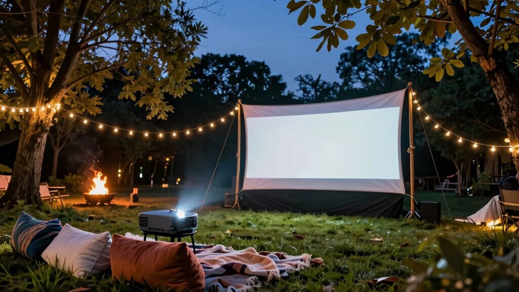 outdoor projector setup