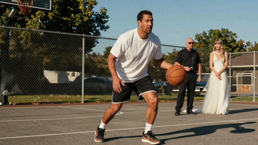Adam Sandler plays pickup game after officiating Taylor Swift-Travis Kelce wedding