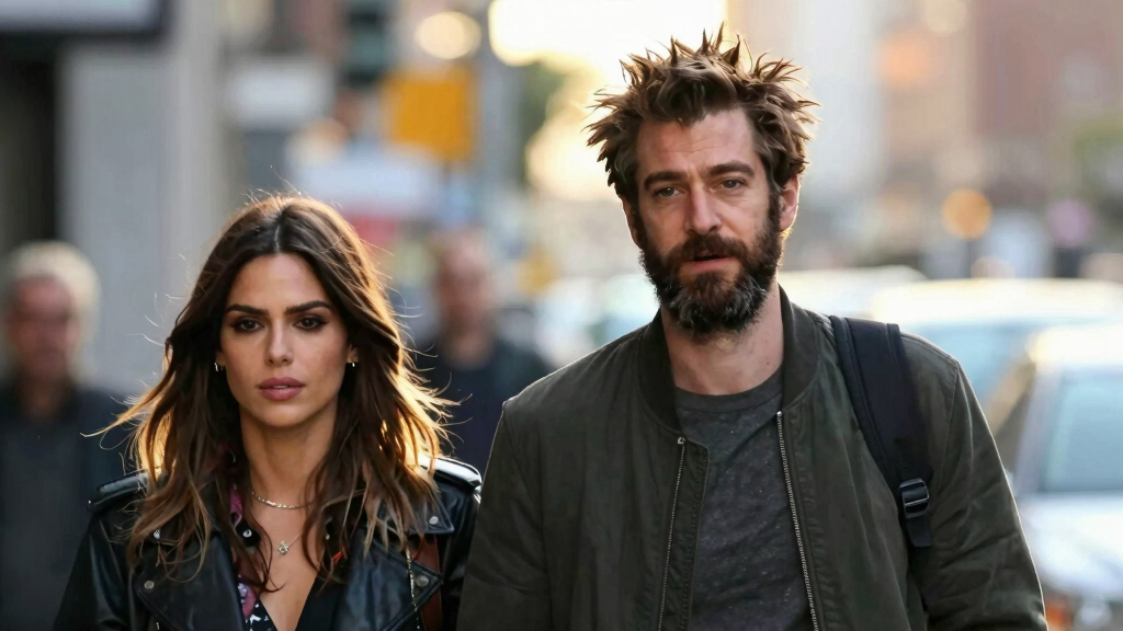 Andrew Garfield Rocks Bushy Hair and Beard as He and Girlfriend Monica Barbaro Pack on the PDA at Wimbledon