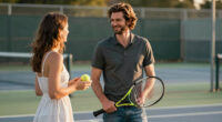 Andrew Garfield Sports Long Hair for Wimbledon Date with Girlfriend Monica Barbaro