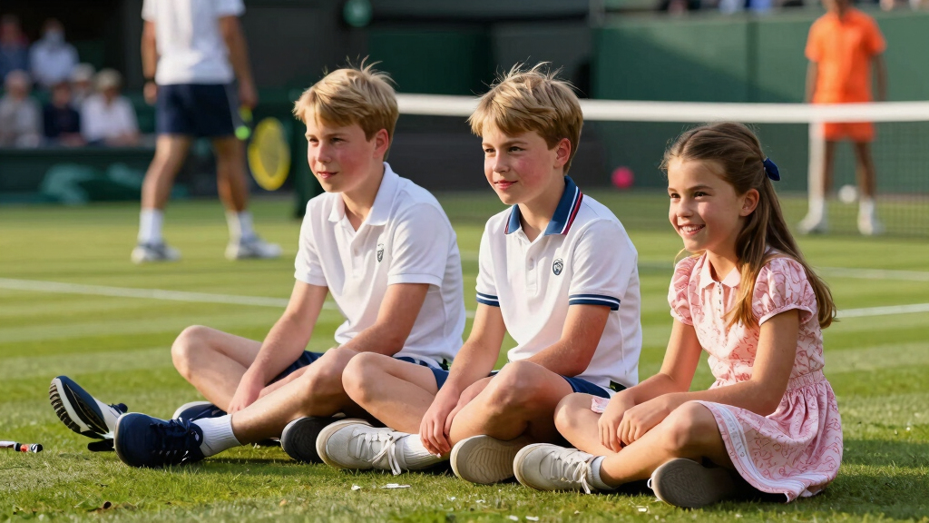Prince George Princess Charlotte Wimbledon