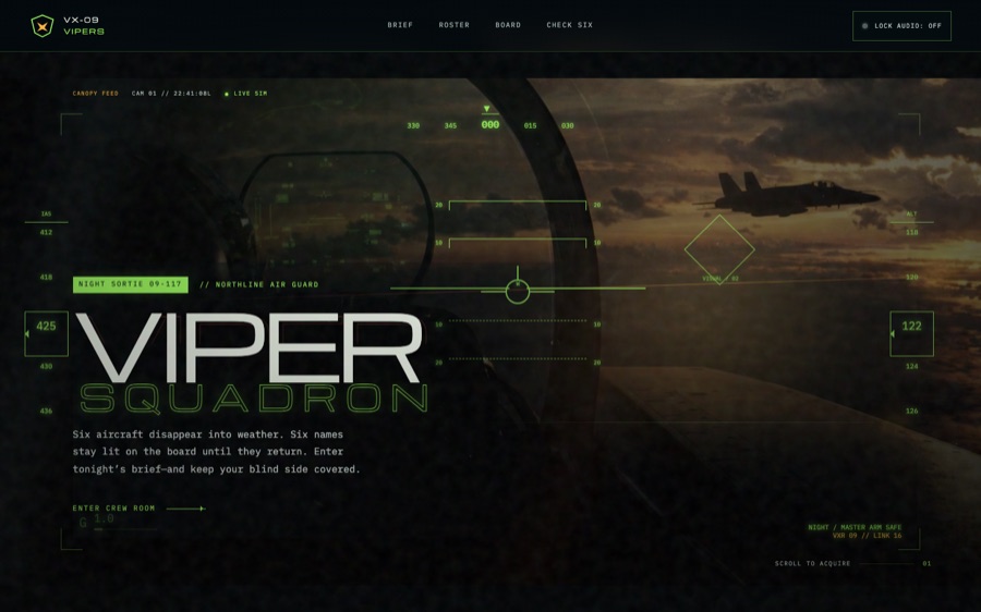 Viper Squadron | Night Operations Crew Room — Procedural Simulation
