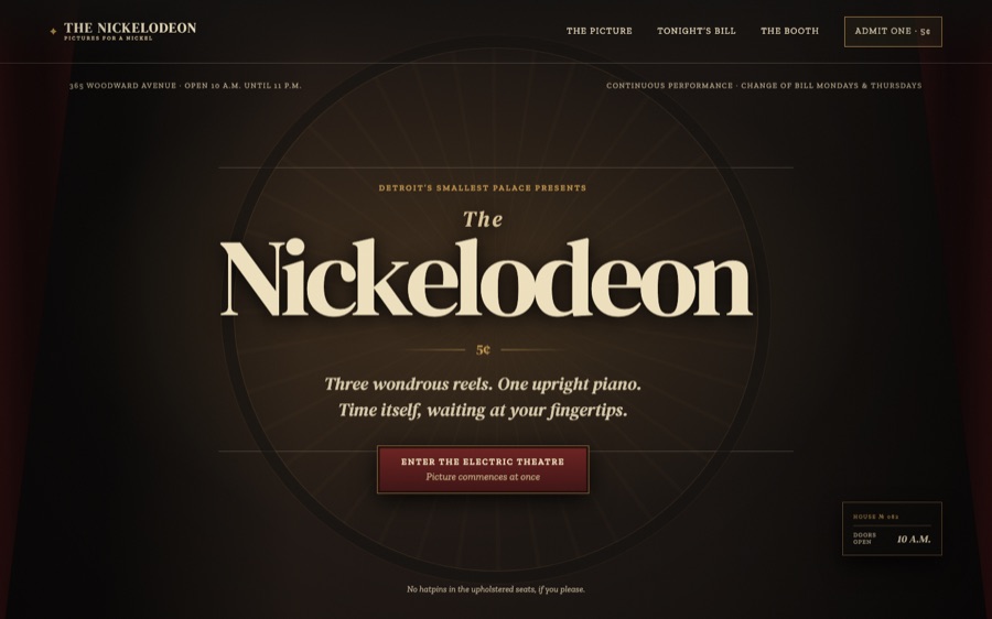The Nickelodeon — Five-Cent Pictures, 1907 (FABLE/175)